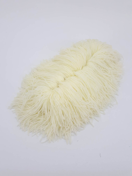 Wollbesen, naturfarben, 30 cm lackiert mit Gewinde