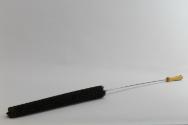 Heizkörperbürste lang / Ziegenhaar grau, Schutzschlauch, Holzgriff