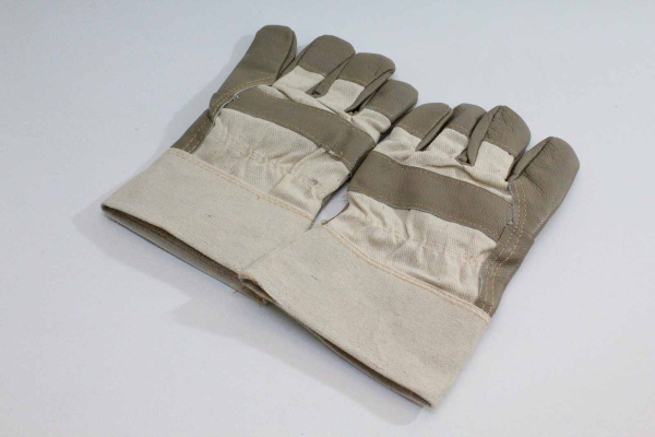 Winter-Arbeitshandschuhe Leder, Teddyfutter, Stulpe