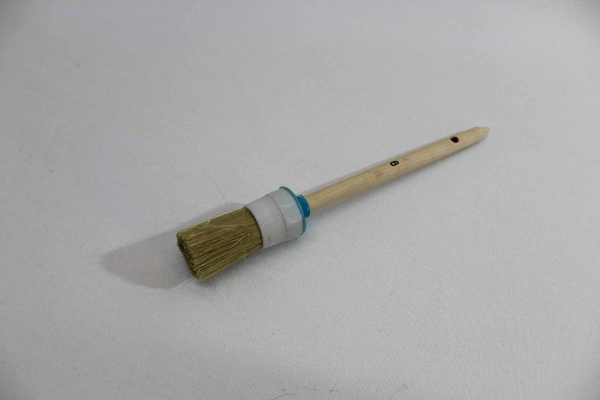 Reinigungspinsel rund / helle Borstenmischung, Kunststoffvorband