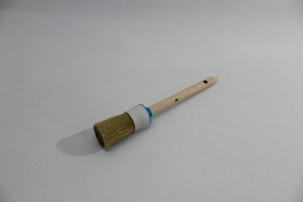 Reinigungspinsel rund / helle Borstenmischung, Kunststoffvorband
